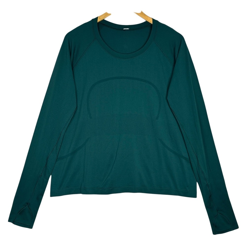 Lululemon Swiftly Tech Long Sleeve 2.0 Race Length Top Green Women's Size 18